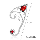 Fairy Ear Cuff Earring Red Crystal Stone Elf Ear – Jewelry Gift Ideas — 4