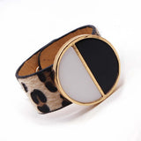 Ladies Leopard Print Leather Wide Bracelet – Jewelry Gift Ideas — 3