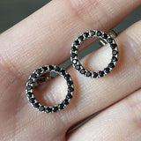 Earrings Temperament Hollowed Out Circle Zircon Full – Everyday Gifts — 7
