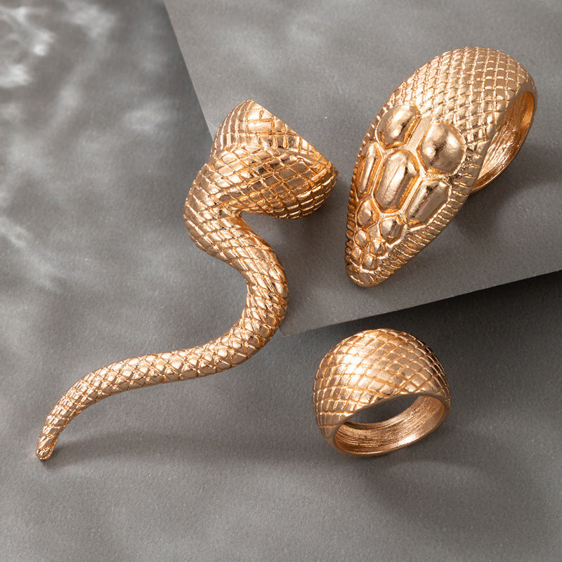 Men's And Women's Trend Alloy Snake Combination Ring – Gifts for Her — 1