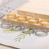 Stainless Steel Hollow Ring Heart-shaped Geometric – Stylish Gifts — 3