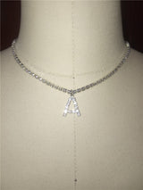 Custom silver tennis personalized name choker – Jewelry Gift Ideas — 5