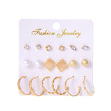 Diamond Opal Wrench Flower Pearl Stud Earrings – Stylish Gifts — 3