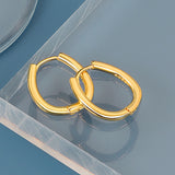 Women's Oval Simple Frosty Stud Earrings – Gifts for Her — 2