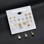 Row of studs, earrings, 9 pairs of pearls – Stylish Gifts — 6