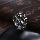 Men's Stainless Steel Double Fish Ring – Gifts for Him — 3