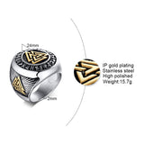 Ring Set With Red Zircon Ornaments In Titanium – Small Gift Ideas — 8