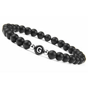 6MM Natural Frosted Agate Letter Bracelet – Jewelry Gift Ideas — 11