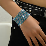 Women's Diamond Elastic Bracelet Wrist Ring Gems – Jewelry Gift Ideas — 2