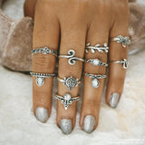 10pcs/set Ladies Antique Knuckle Rings Turtle Starfish – Gifts for Her — 2