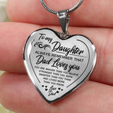 Necklace To my Daughter lovedad Peach Heart Alloy – Jewelry Gift Ideas — 4