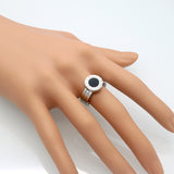 Roman numerals round shell agate ring – Birthday Gifts — 2