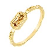 S925 Silver Plated 14K Gold Coffee Zirconium Ring – Kitchen Gifts — 2