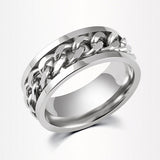 Titanium Steel Chain Rotatable Ring Niche – Unique Gift Ideas — 7
