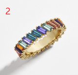 Crystal alloy multi-colored ring – Gift Ideas — 10