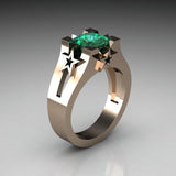 Plated Sapphire Engagement Simulation Diamond Ring – Gifts for Couples — 9