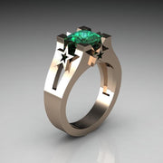 Plated Sapphire Engagement Simulation Diamond Ring – Gifts for Couples — 9