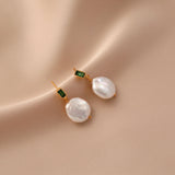 French Vintage Pearl Earrings Baroque Irregular – Surprise Gifts — 6