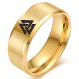 Stainless Steel Viking Odin Symbol Ring – Small Gift Ideas — 5