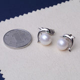 925 Silver Natural Pearl Stud Earrings – Surprise Gifts — 2