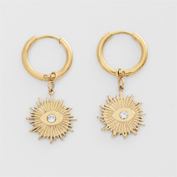 Zirconium Inlaid Vintage Earrings Devil's Eye Eye – Practical Gifts — 1