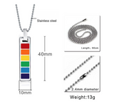 Rainbow rectangular pendant necklace – Jewelry Gift Ideas — 3
