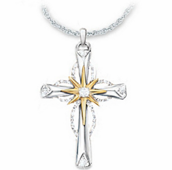 Octagonal Star Cross Alloy Pendant – Jewelry Gift Ideas — 1