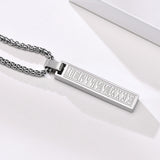 Stainless Steel Roman Numeral Rectangular Bar – Jewelry Gift Ideas — 15