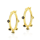 Women's Sterling Silver Inlaid Black Zirconium – Gifts for Her — 2