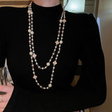 Irregular Long Pearl Necklace Niche – Jewelry Gift Ideas — 13