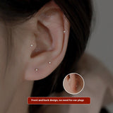 925 Silver Plated Pierced-ear-caring Ear Studs Women – Gifts for Her — 3