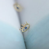 Eyelashes Blue Eyes Inlaid Zirconium Diamonds – Meaningful Gifts — 4