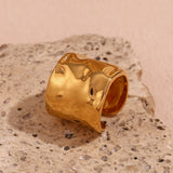 Minimalist Niche Stainless Steel 18K Gold Plated Wave – Birthday Gifts — 9