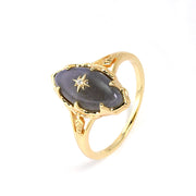 Silver Gilded Stone Women's Ring – Gifts for Her — 3