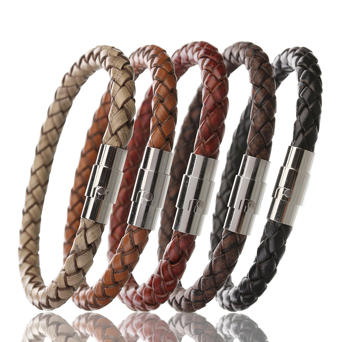 Leather rope woven bracelet – Jewelry Gift Ideas — 1