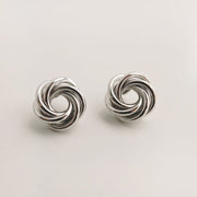 Flower-Shaped Earrings Metal Winding Geometric Hollow – Gifts for Her — 6