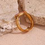 18K Gold Lip Dripping Ring For Women – Gifts for Her — 4