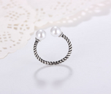 Double-headed pearl vintage ring – Birthday Gifts — 1