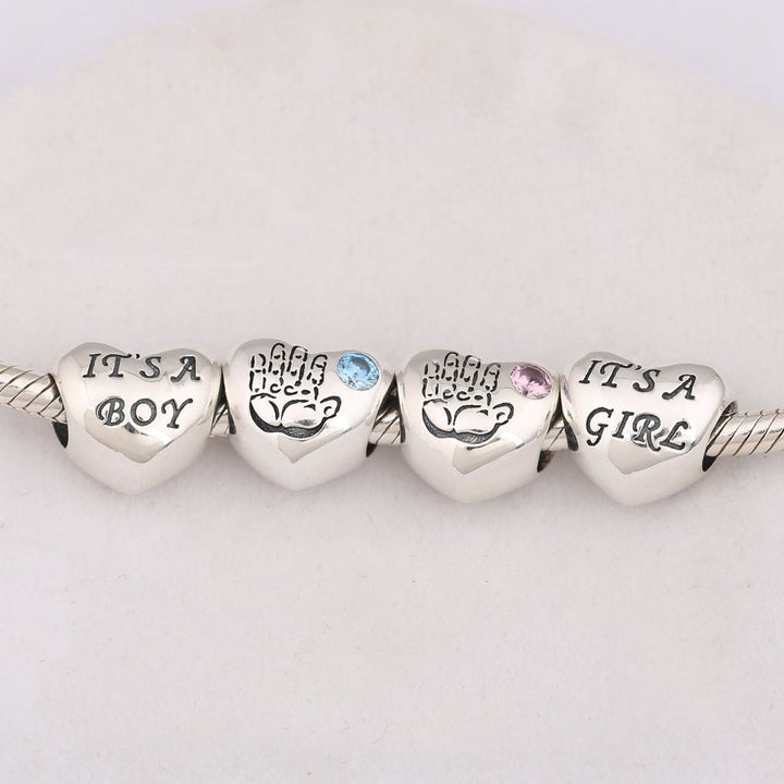 S925 Silver Bracelet Set With Diamond Love Boys – Jewelry Gift Ideas — 1