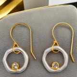 Irregular Circles Eardrops Rhinestone Sweet – Unique Gift Ideas — 9