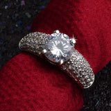 Zircon Copper Four-Claw Diamond Ring Lady – Useful Gifts — 4