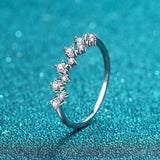 Electroplated Ring Female Wave Type Mosan – Gifts for Her — 1