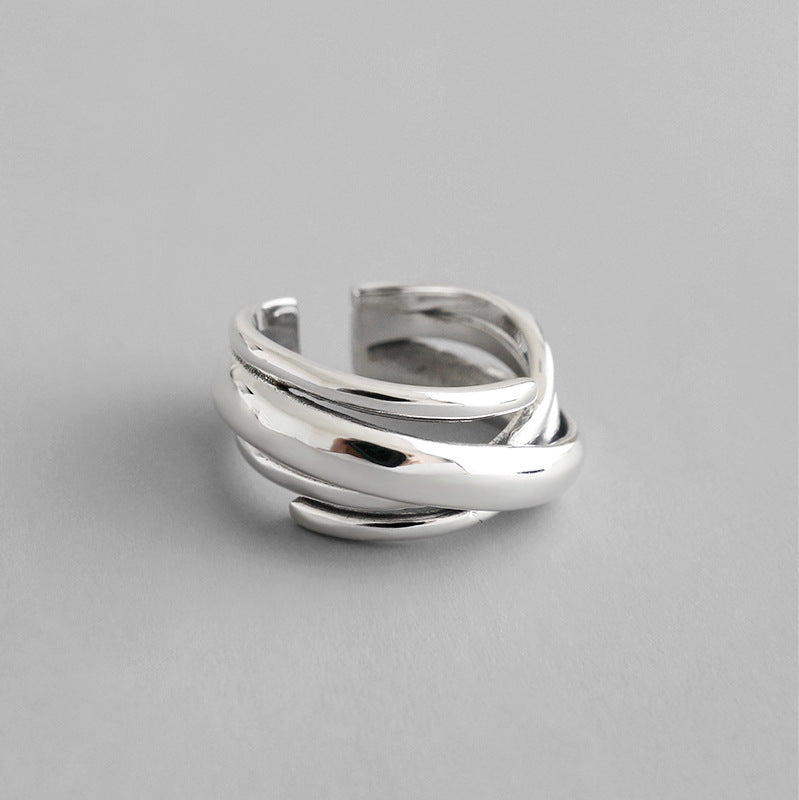 S925 Vintage Multilayer Wound Ring – Small Gift Ideas — 1