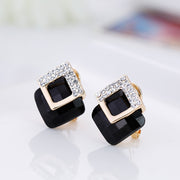 Pure Silver Stud Earrings Crystal Earrings Super Flash – Gifts for Her — 4