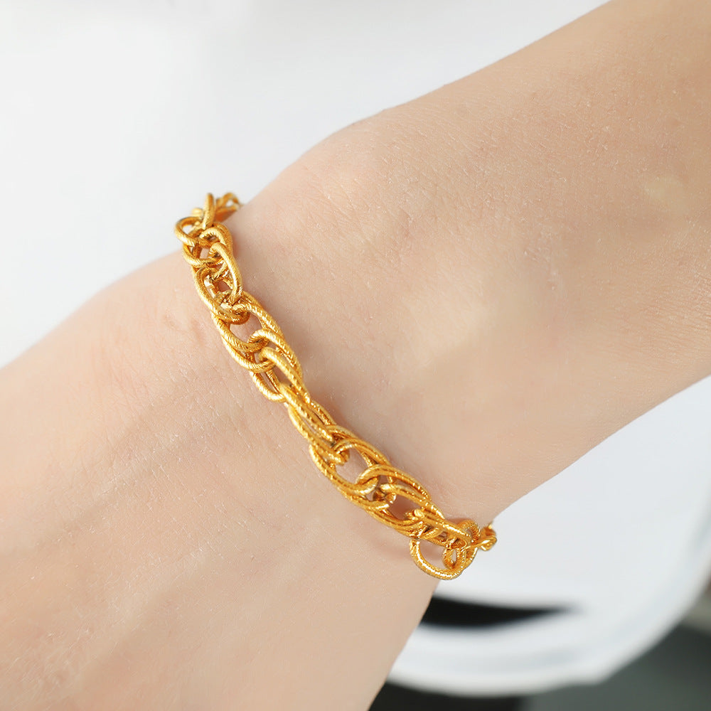 Woven Ring Buckle Titanium Steel Bracelet – Jewelry Gift Ideas — 1