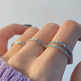 Sparkling Element Ring Silver Ring Simple Female Style – Stylish Gifts — 2