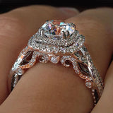 Luxury Zirconium Diamond Ring Plating Real Gold 5A – Surprise Gifts — 1