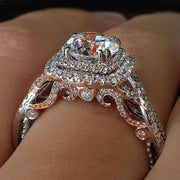 Luxury Zirconium Diamond Ring Plating Real Gold 5A – Surprise Gifts — 1