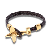 Fashion Machine Leather Bracelet Stainless Steel – Stylish Gifts — 13