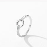Female S925 Silver Ring Geometric Design Ring Ornament – Gifts for Her — 2